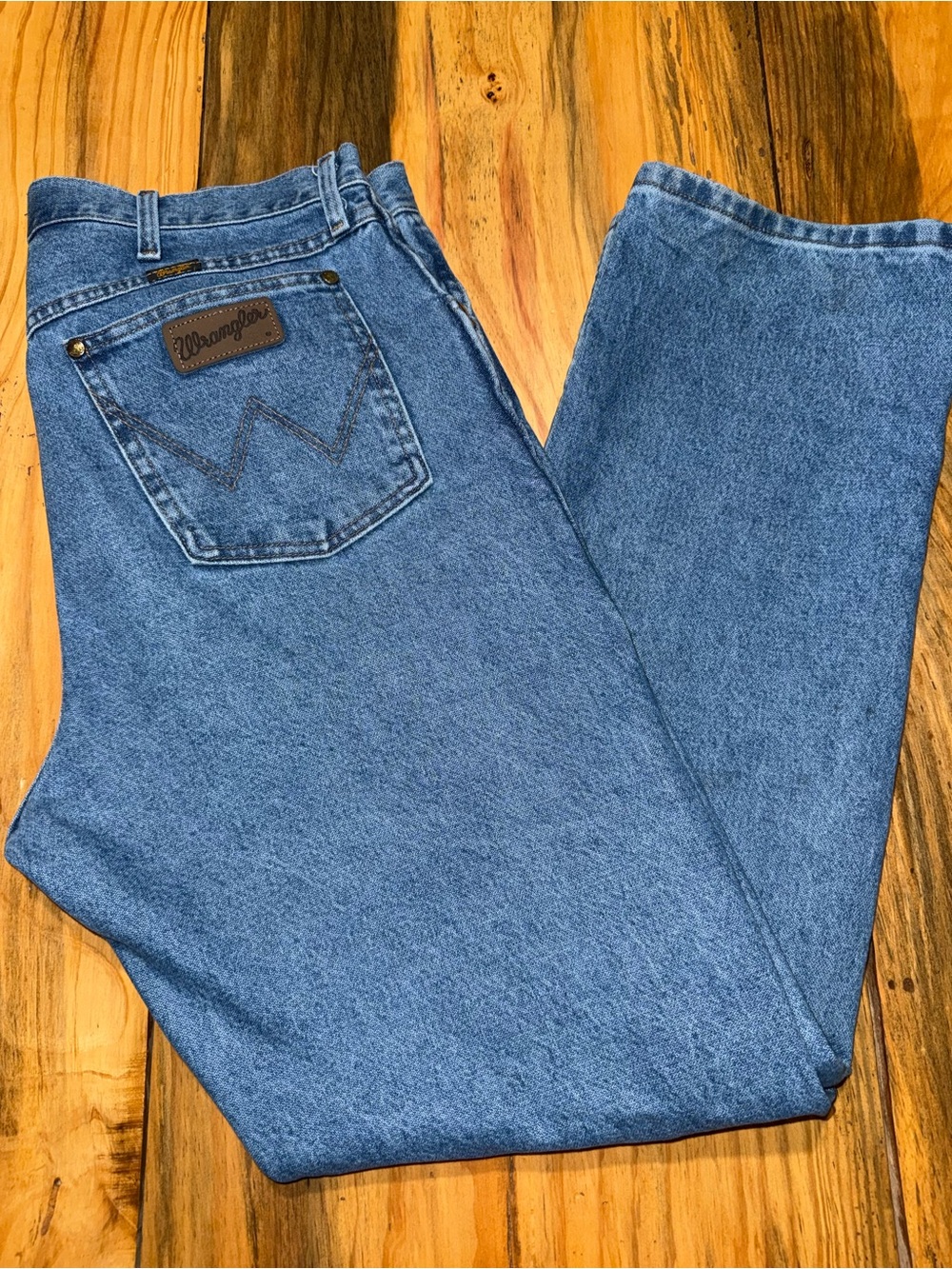 Wrangler 47 MWZ Men’s Blue Bootcut Jeans, Regular Fit, 34 x 32